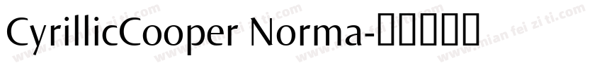 CyrillicCooper Norma字体转换